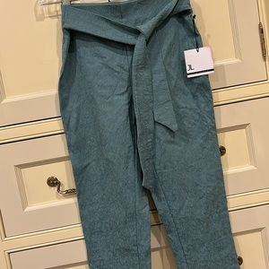 Jules & Leopold Stretchy, Cropped Pants.Green